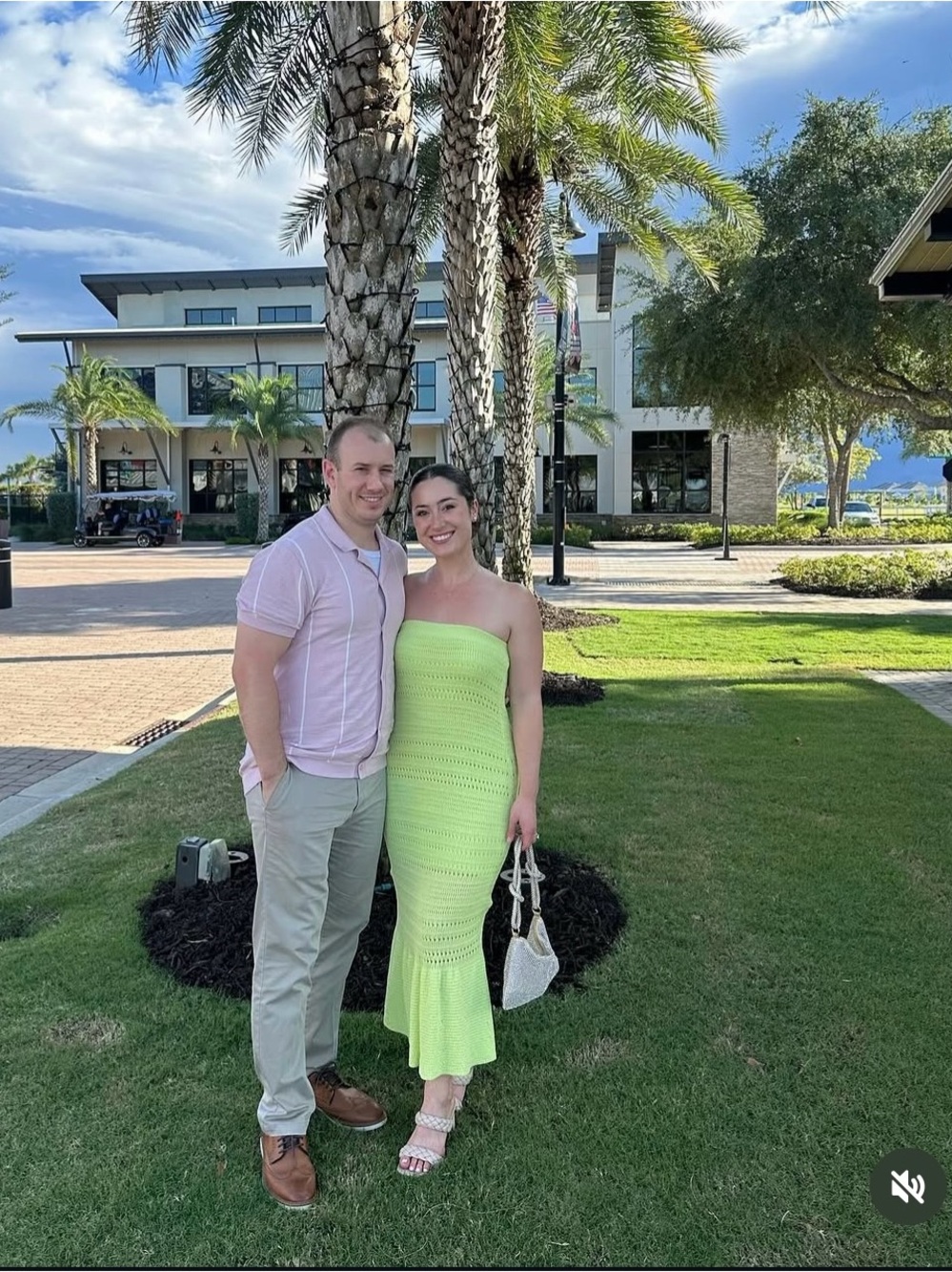 Lulu's Neon Lime Strapless Crochet Midi Dress
